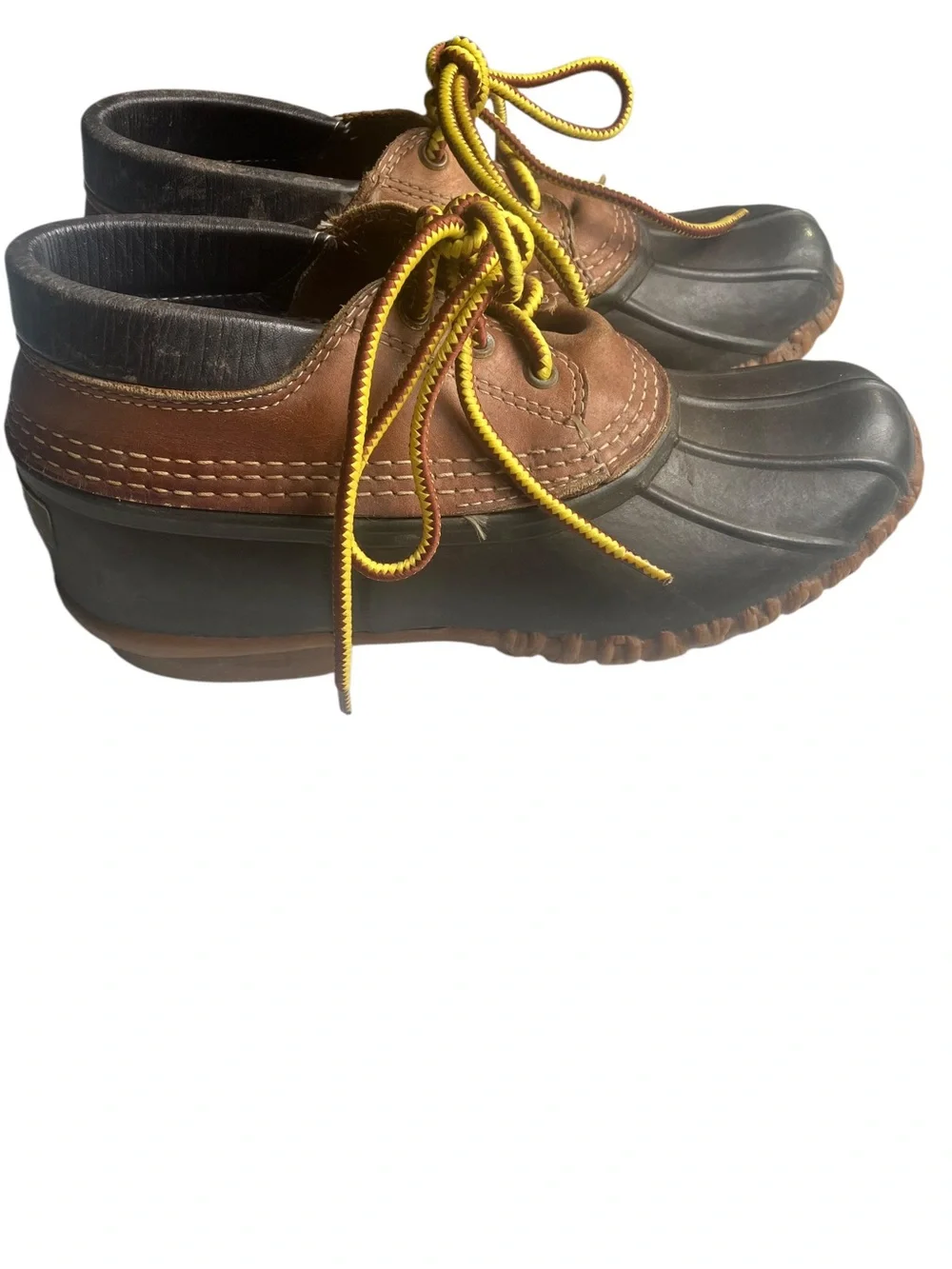 Vintage L.L. Bean Low Duck Boot Rain Snow Boots  Brown Mens 7 womens 9